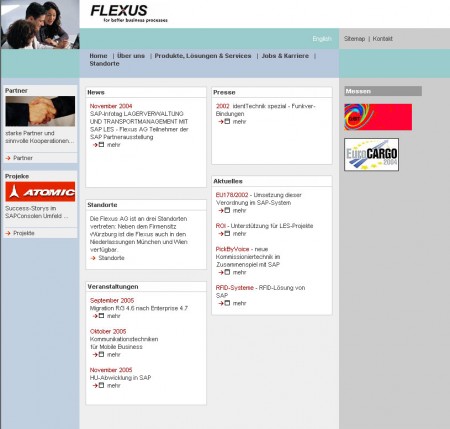Homepage Flexus AG
